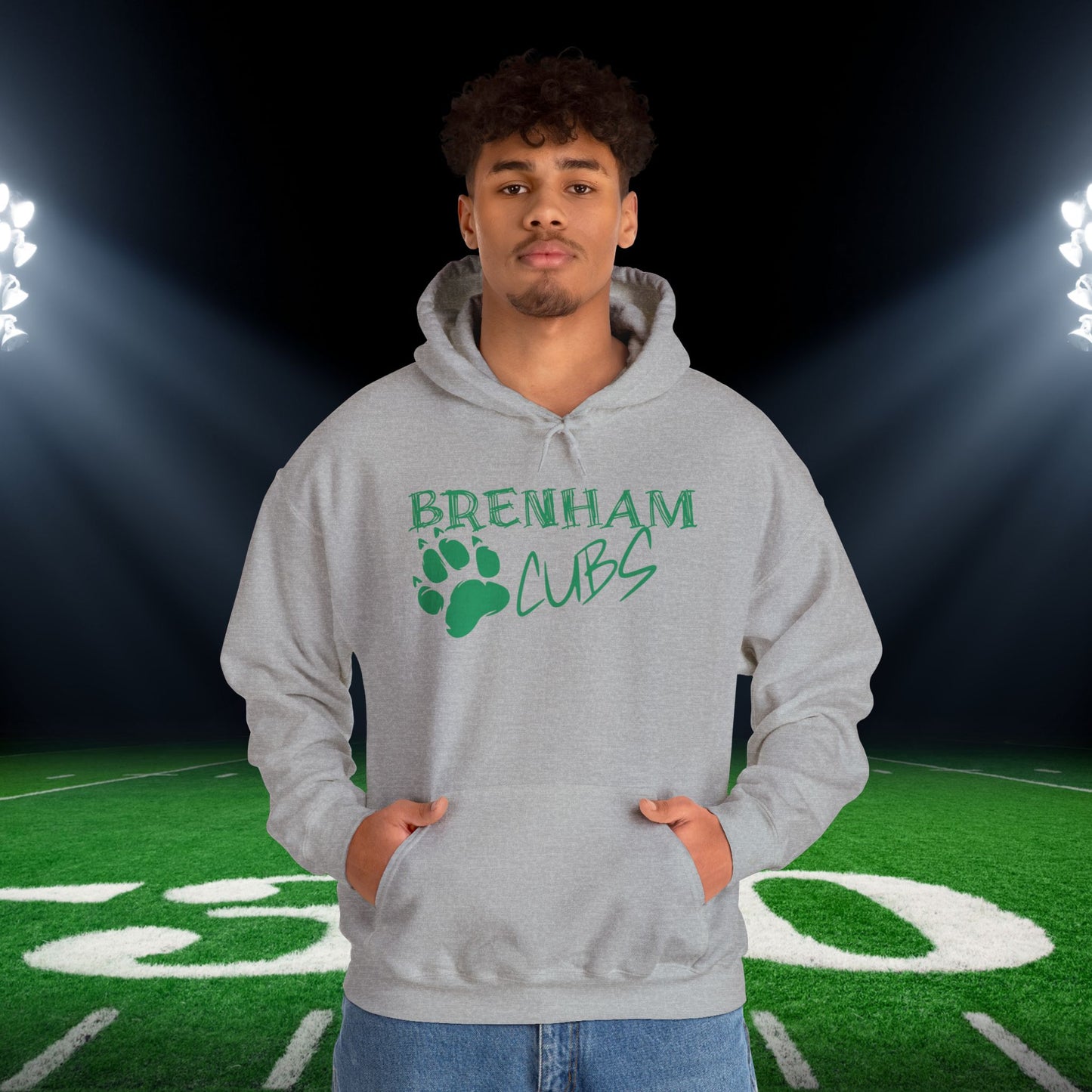 Brenham Cubs w/Claws Adult Heavy Blend™ Hooded Sweatshirt