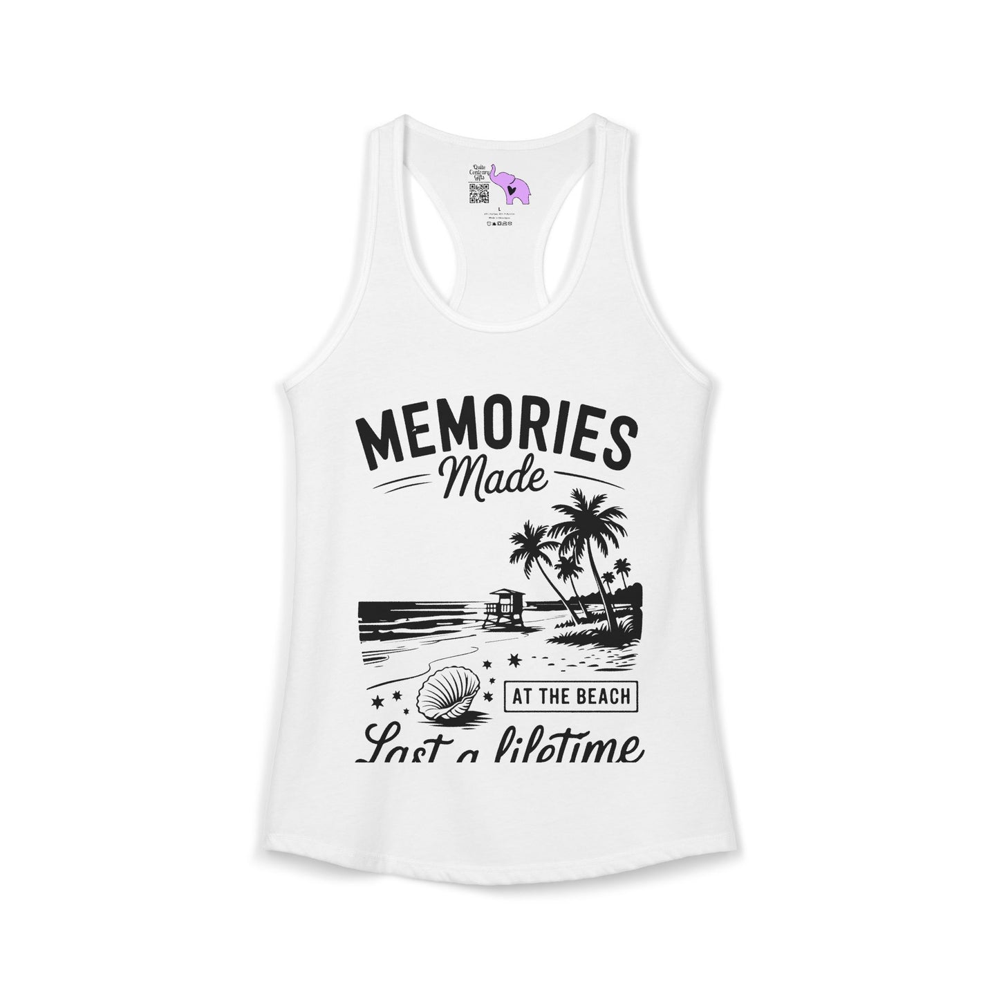Memories Made at the Beach Last A Lifetime Women's Ideal Racerback Tank