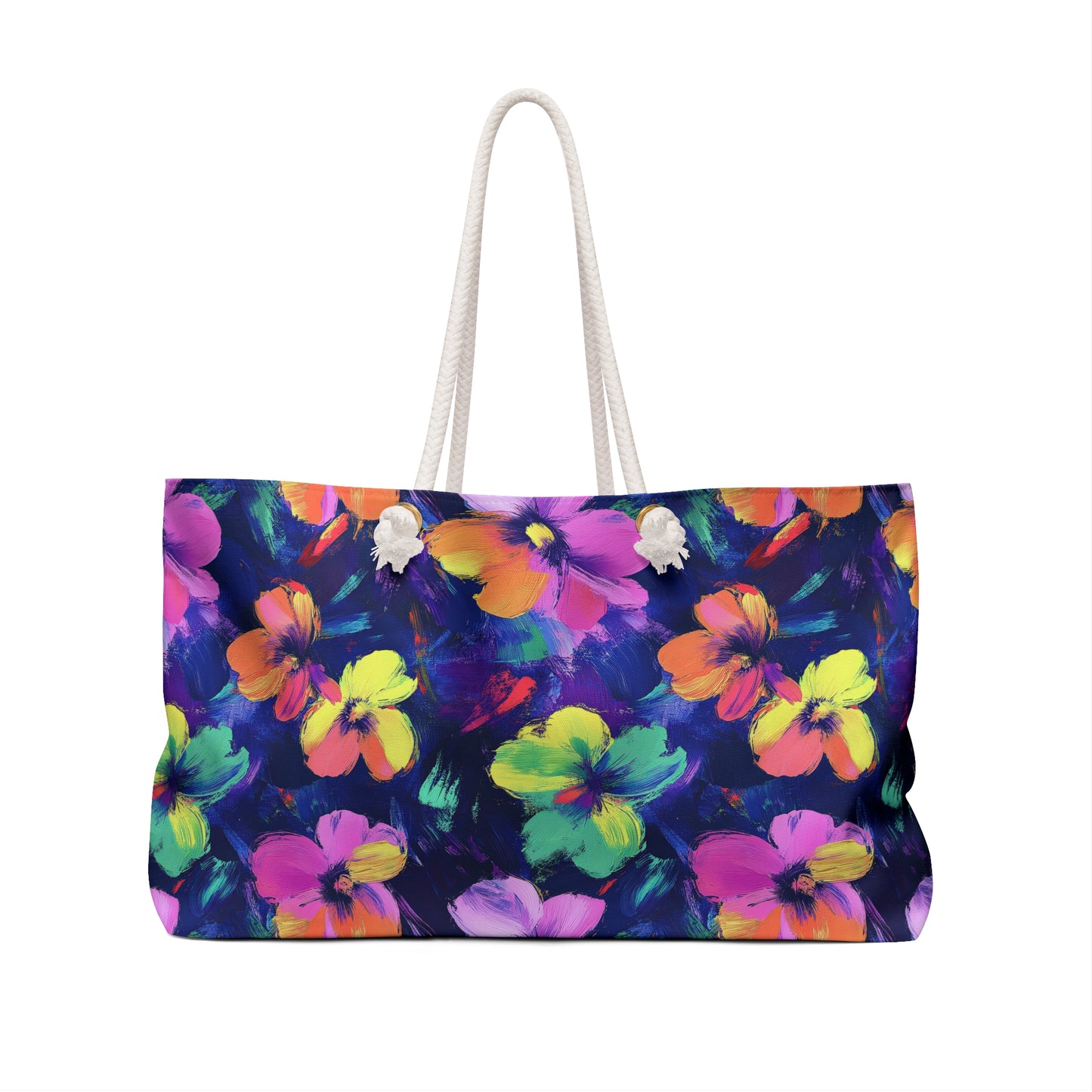 Watercolor Flowers Weekender Bag