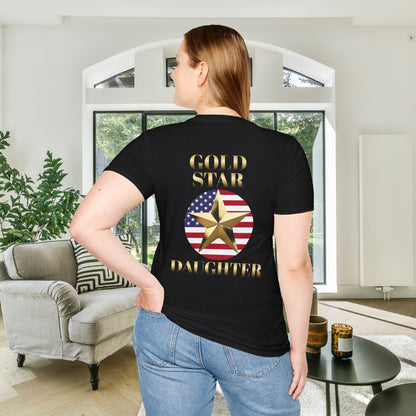 Gold Star Daughter Forever Proud Adult T-shirt