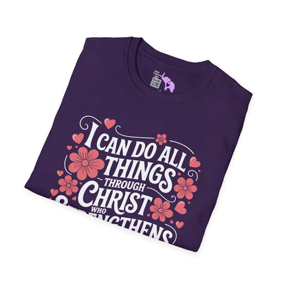 I Can Do All Things Through Christ Who Strengthens Me Adult T-shirt