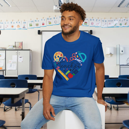 Teacher Supply Heart T-shirt