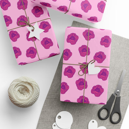 Rosy Dream Peonies Wrapping Paper