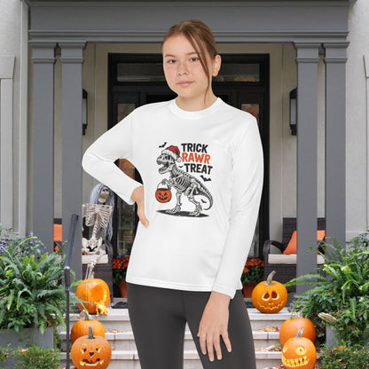 Trick Rawr Treat Youth Long Sleeve Tee