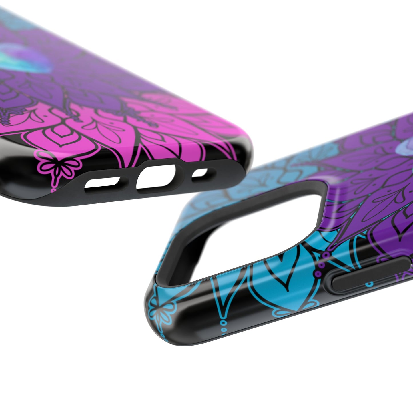 Colorful Mandala w/Heart MagSafe® Compatible Tough Case for iPhone