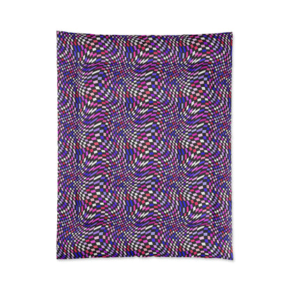 Warped Purple Checkered Comforter