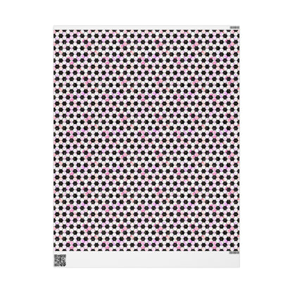 Pink Soccer Fever Wrapping Paper