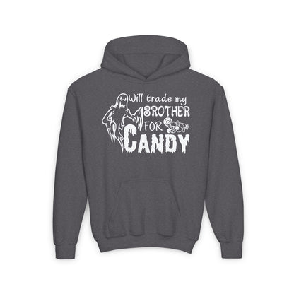 Will Trade My Brother For Candy Youth Heavy Blend Hoodie