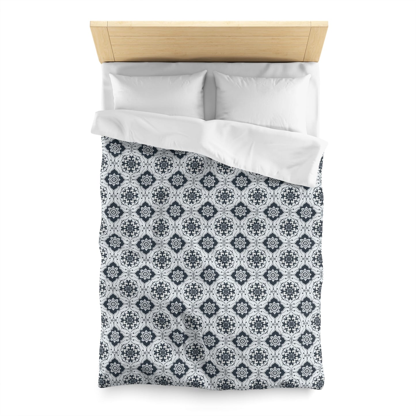 Lisbon Noir Microfiber Duvet Cover