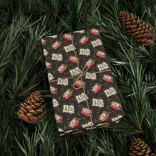 Book Lover's Merry Christmas Wrapping Paper