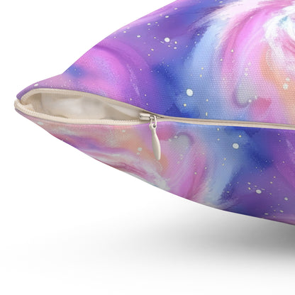 Pastel Cloud Color Swirl Throw Pillow