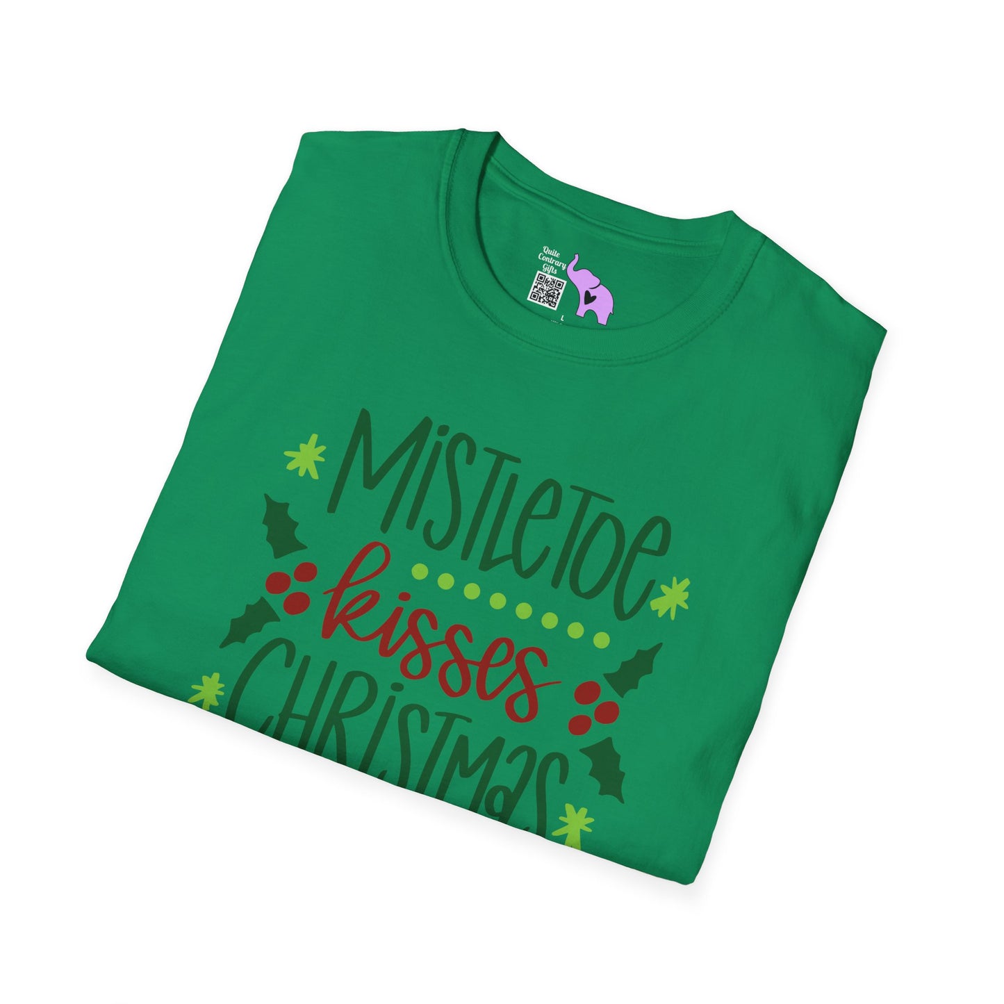 Mistletoe Kisses Christmas Wishes Adult T-shirt