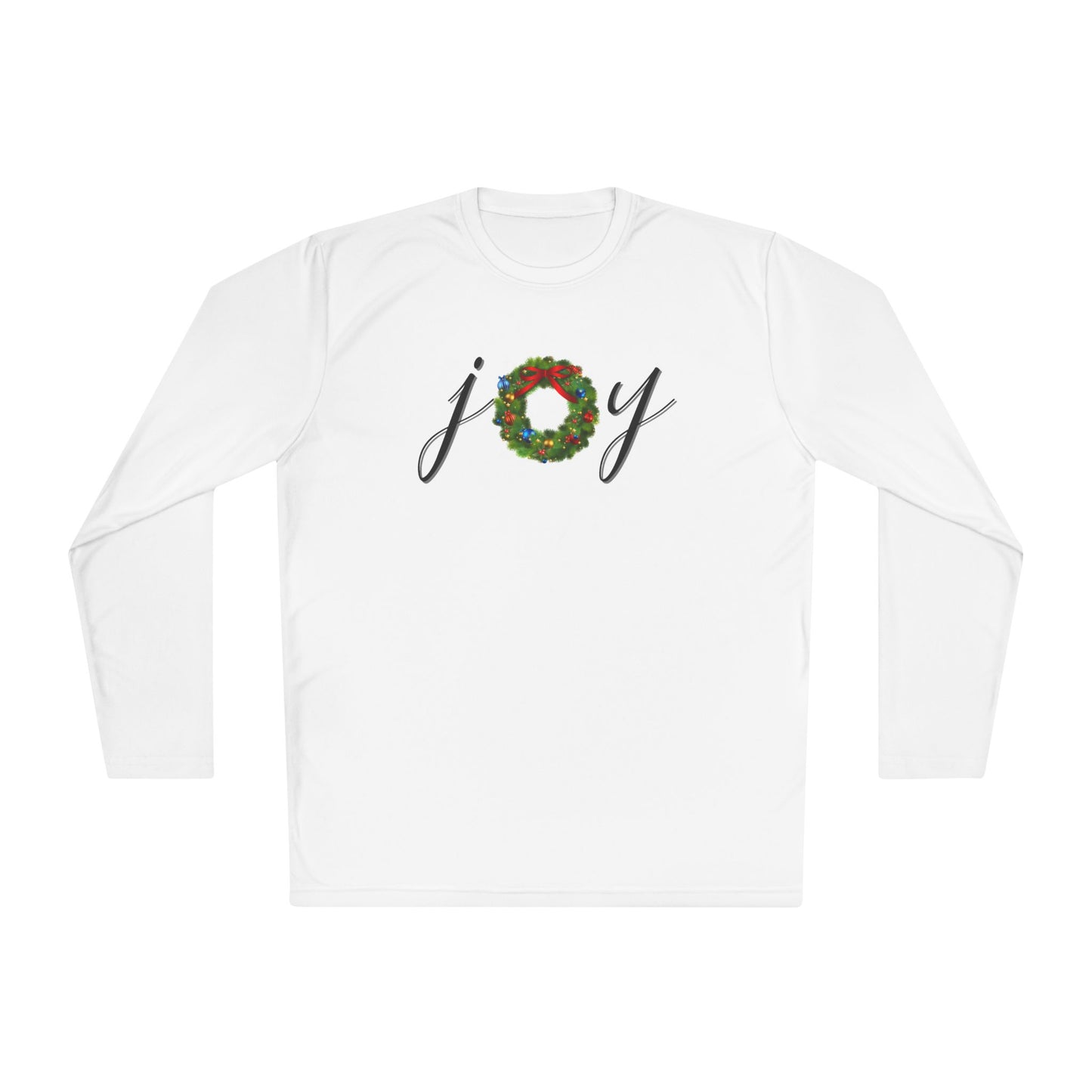 Joy w/Wreath Adult Long Sleeve Tee