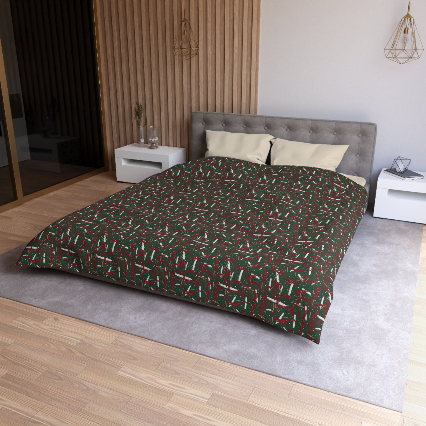 Holiday Brushstrokes Microfiber Duvet Cover