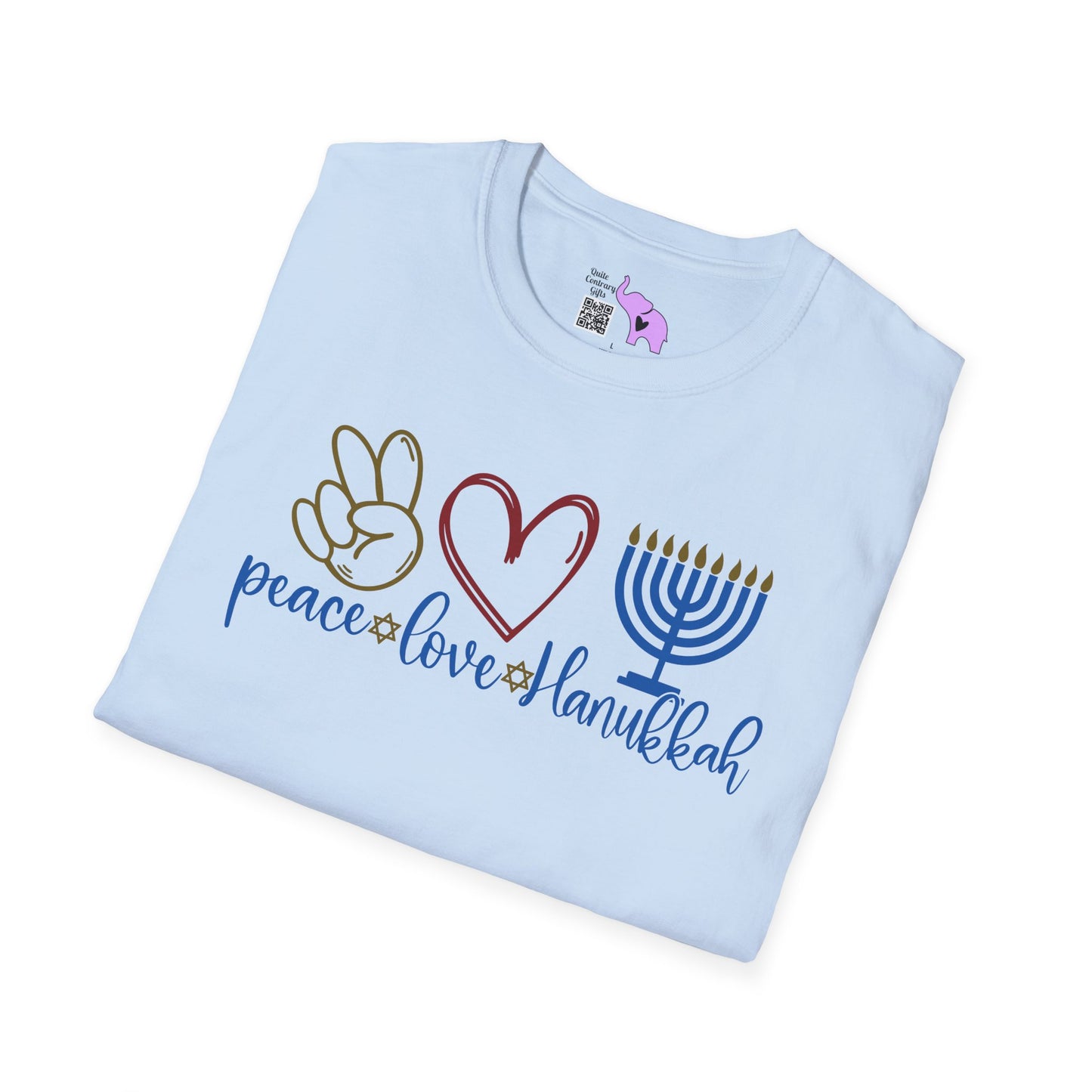Peace Love Hanukkah Adult T-shirt