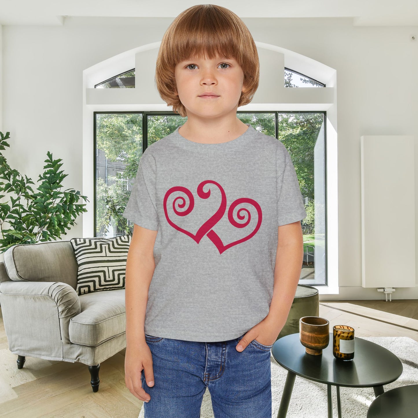 Double Hearts Heavy Cotton™ Toddler T-shirt