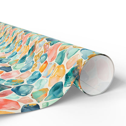 Ocean Pebble Drift  Wrapping Paper