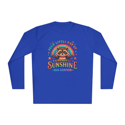 Your Little Ray of Sarcastic Sunshine Has Arrived (Racoon) Adult Long Sleeve Tee