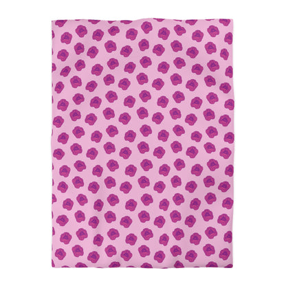 Rosy Dream Peonies Microfiber Duvet Cover