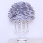 Decorative Feather Lamp w/Crystals