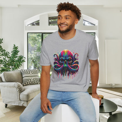 Colorful Skeleton Octopus Adult T-shirt