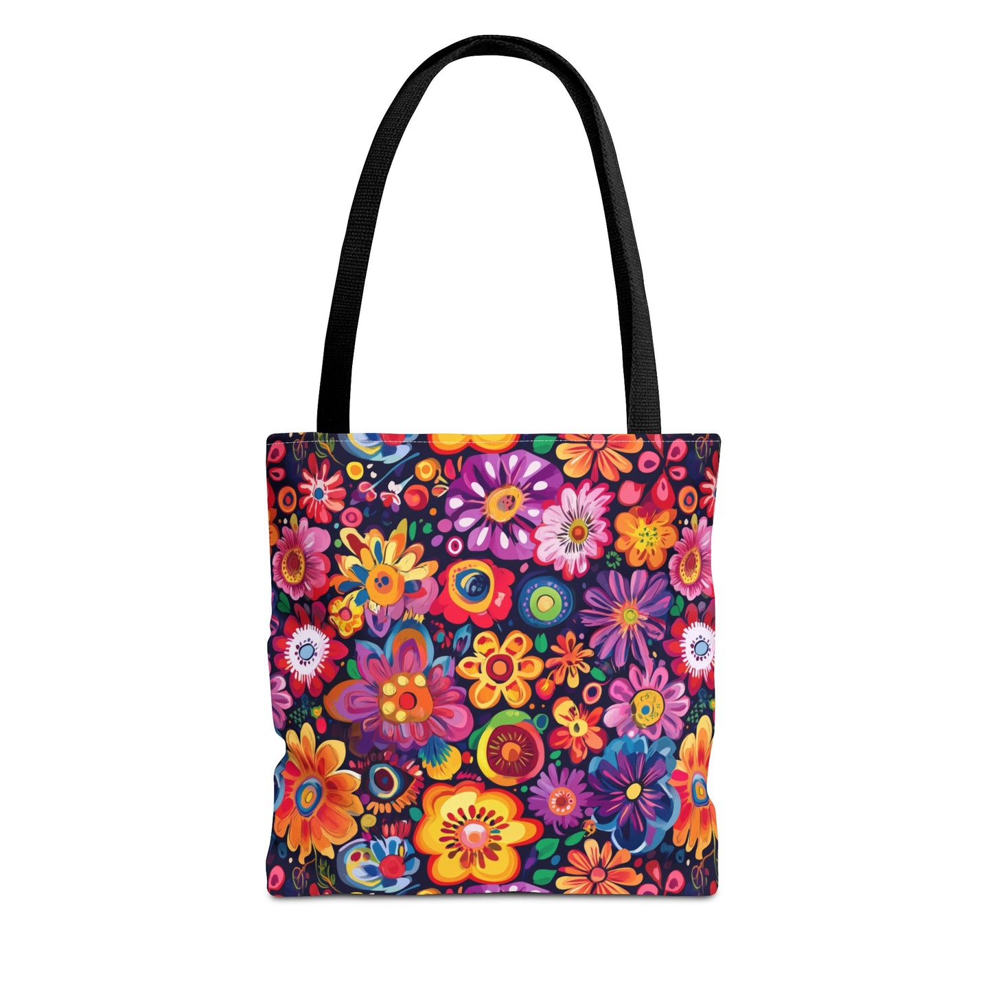 Floral Fiesta Canvas Tote Bag