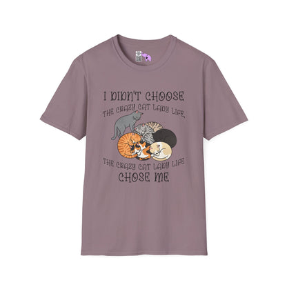 I Didn't Choose The Crazy Cat Lady Life, It Chose Me Adult T-shirt
