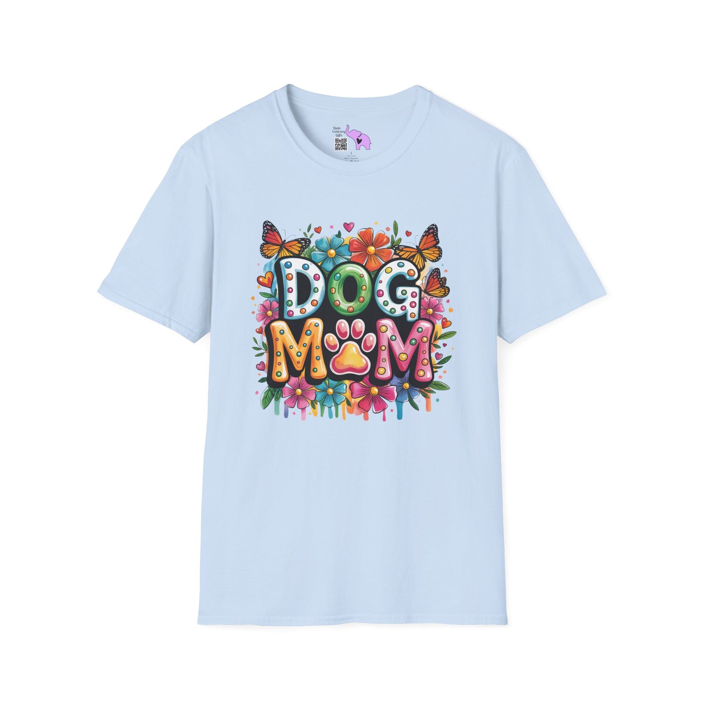 Floral Dog Mom Adult Unisex Tshirt