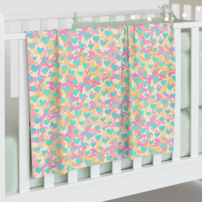 Sweetheart Camo Baby Swaddle Blanket