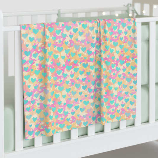 Sweetheart Camo Baby Swaddle Blanket