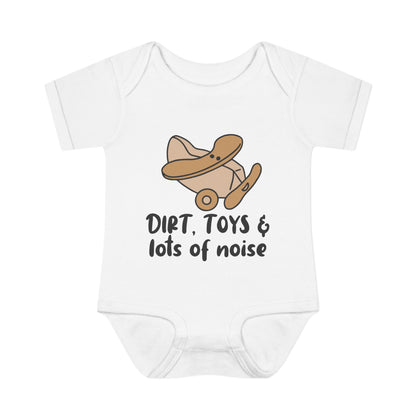 Dirt, Toys, & Lots of Noise Baby Rib Bodysuit