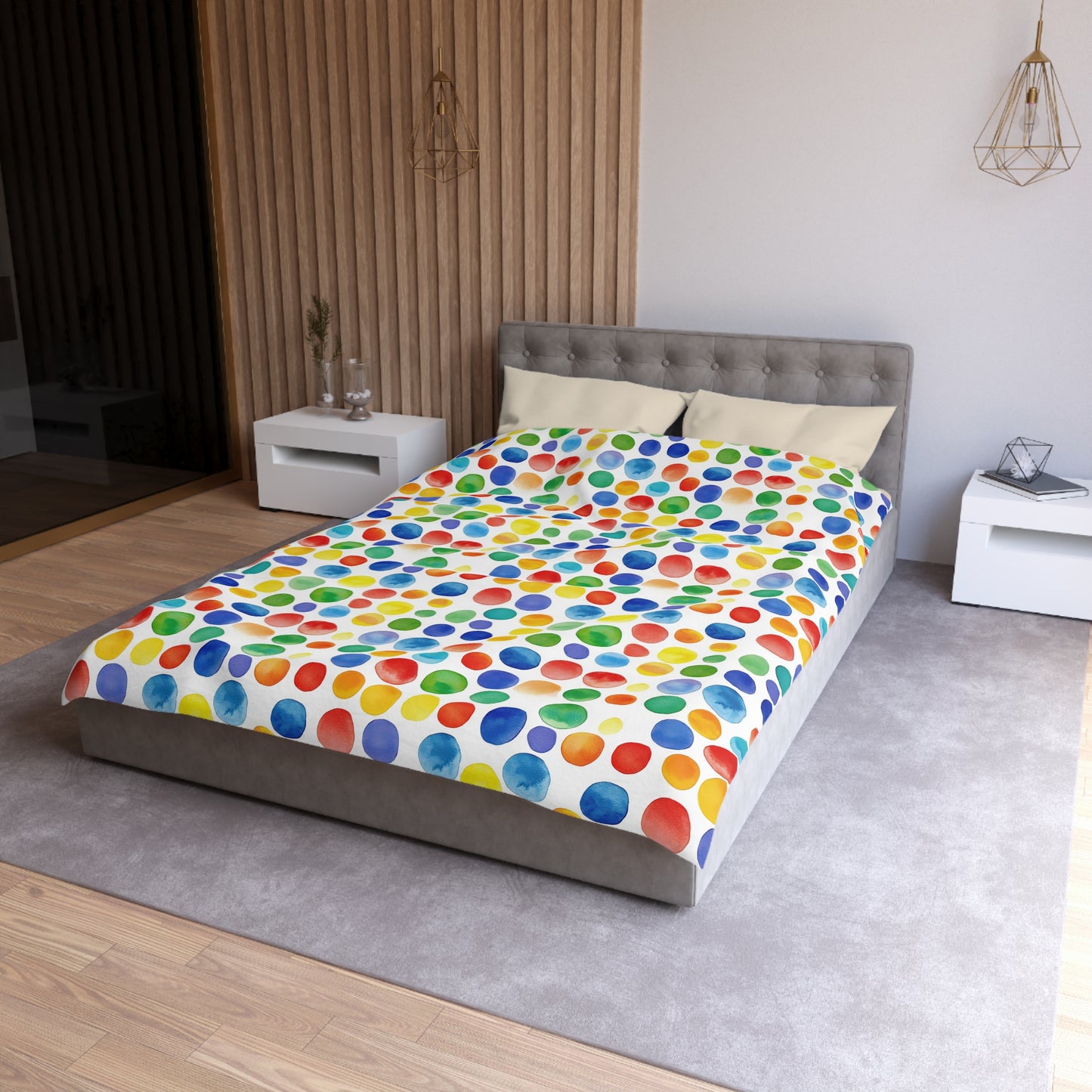 Colorful Polka Dots Microfiber Duvet Cover