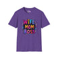 Wife Mom Boss (Primary Colors) Adult T-shirt