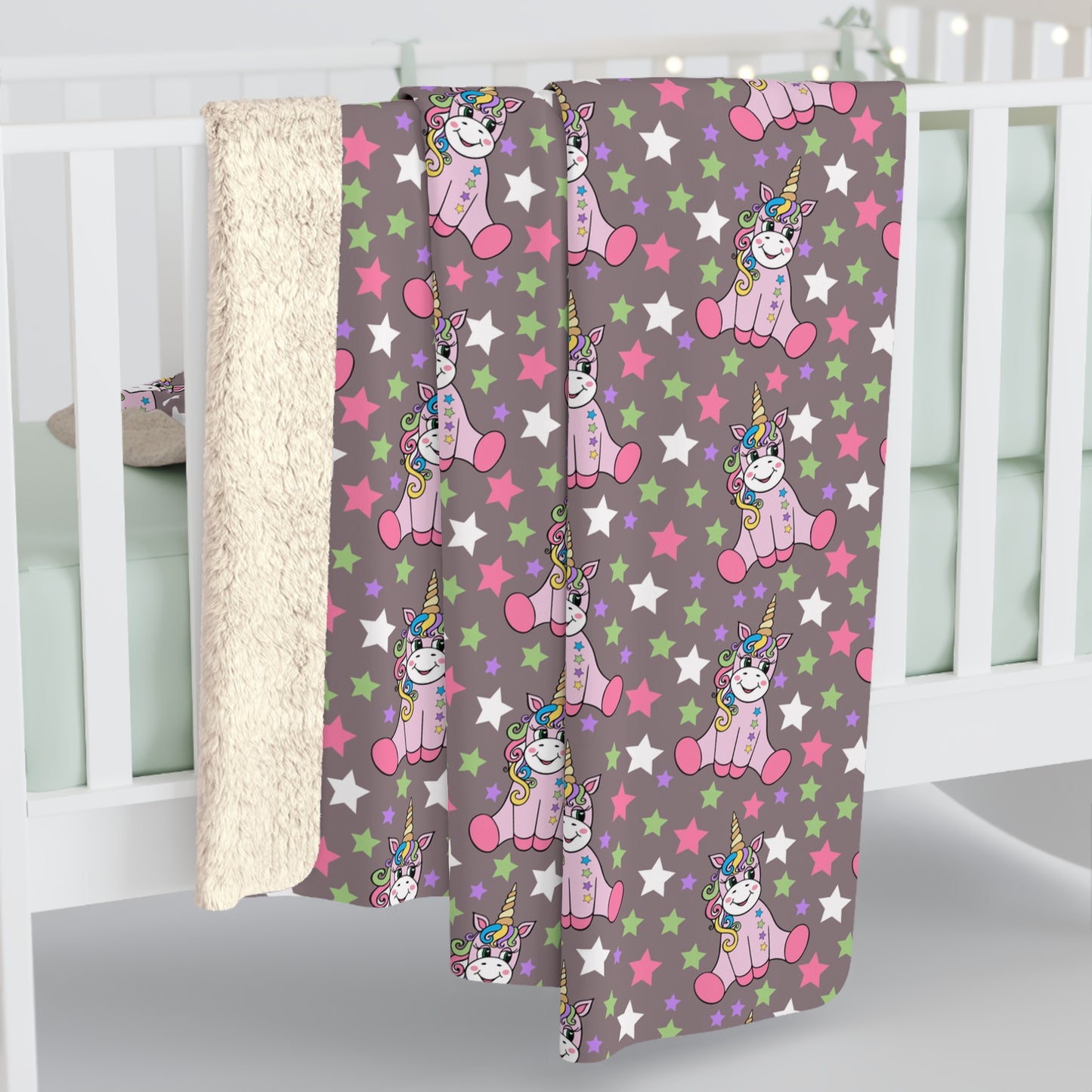 Stardust Unicorn Dreams Sherpa Fleece Blanket