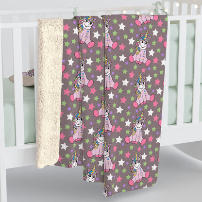 Stardust Unicorn Dreams Sherpa Fleece Blanket