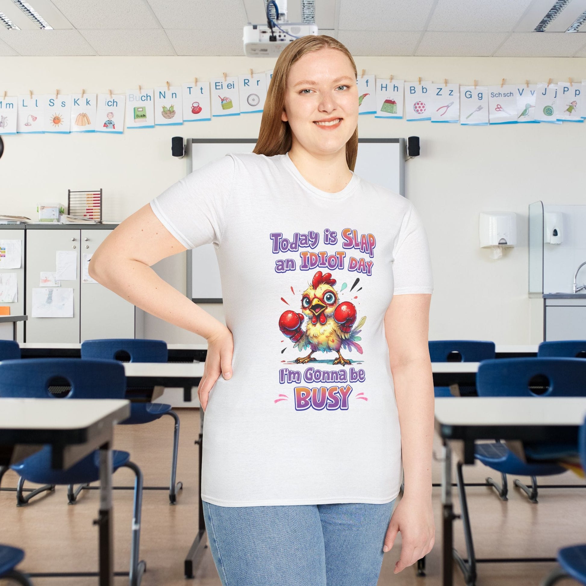 Today is Slap an Idiot Day I'm Gonna Be Busy Adult T-shirt