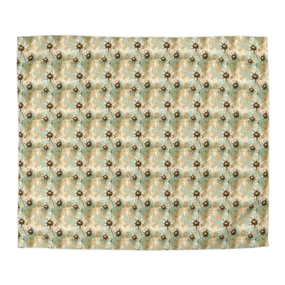 Worn Meadow Daisies Microfiber Duvet Cover
