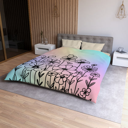 Spring Bloom Microfiber Duvet Cover