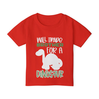 Will Trade Brother For A Dinosaur Heavy Cotton™ Toddler T-shirt