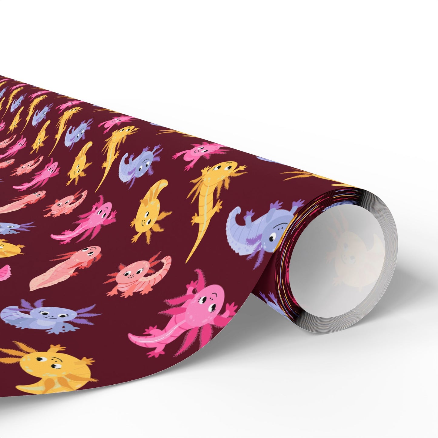 Crimson Axolotls Wrapping Paper