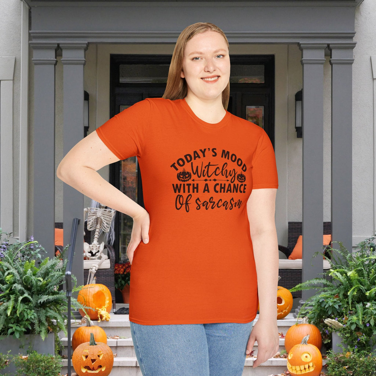 Today's Mood Witchy With A Chance of Sarcasm Adult T-shirt