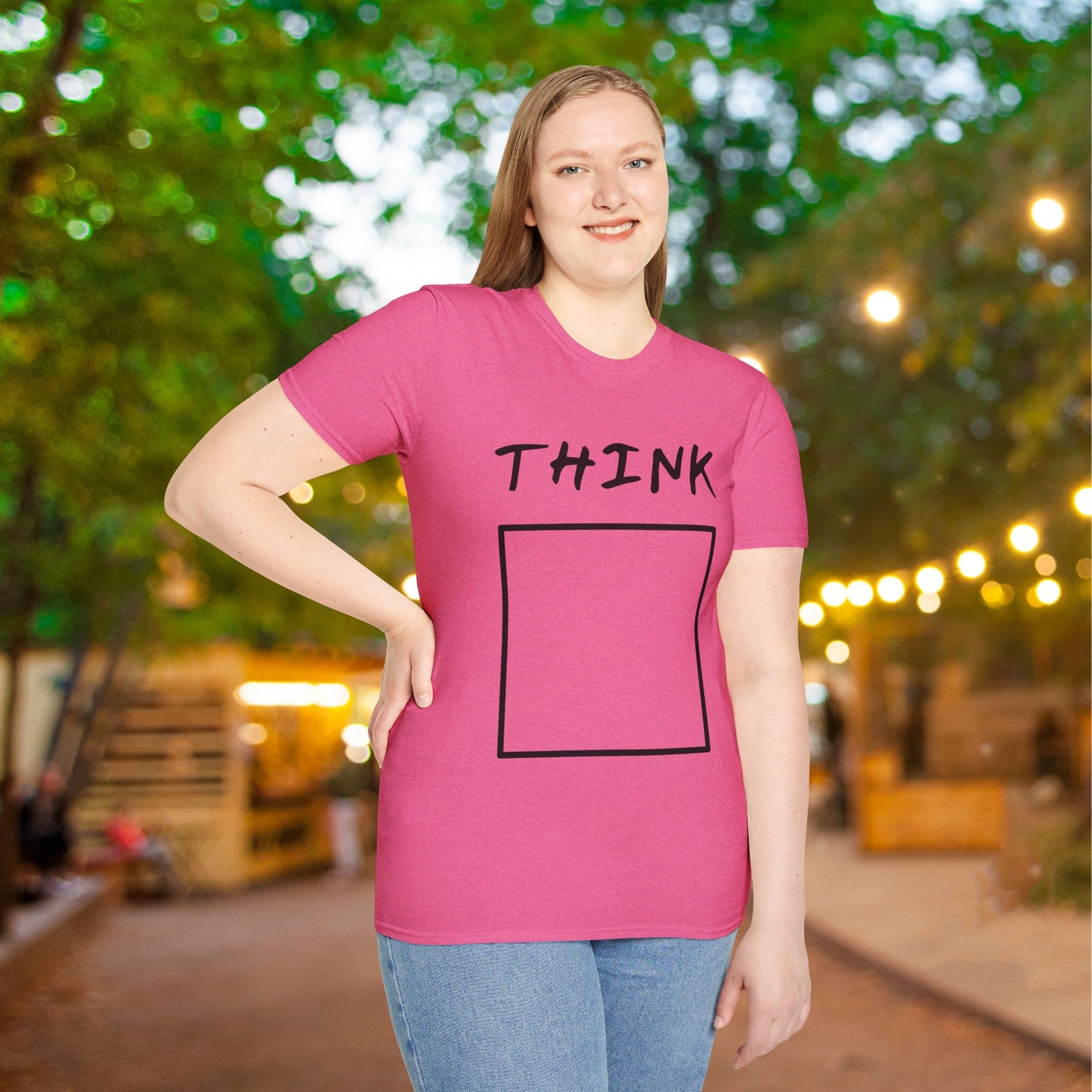 THINK (Outside the Box) Adult T-shirt