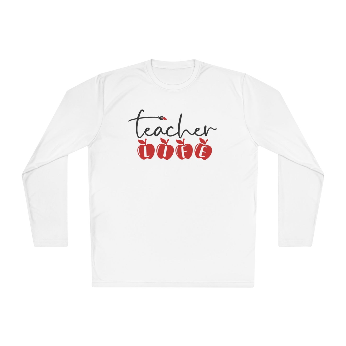 Teacher Life (Apples) Adult Long Sleeve Tee
