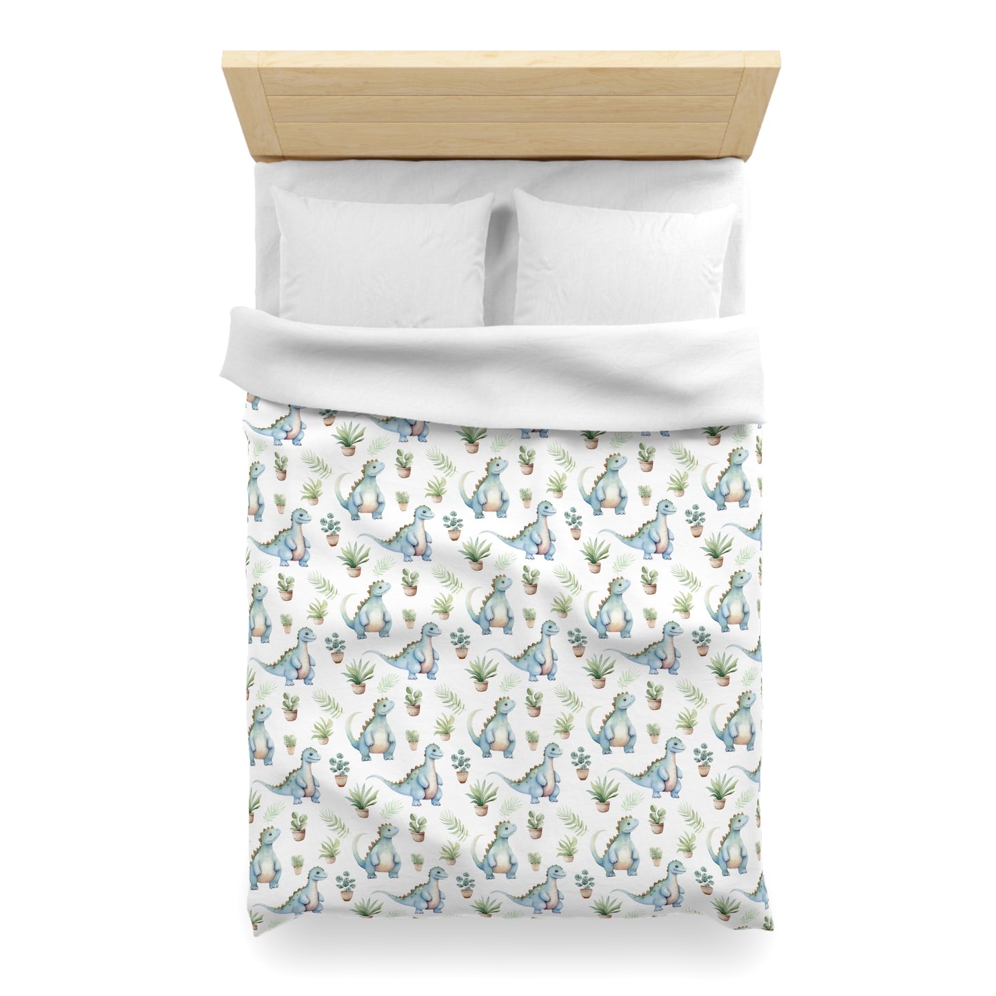 Adorable Dinosaurs Microfiber Duvet Cover