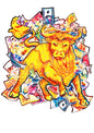 Golden Fortune Bull Wooden Puzzle