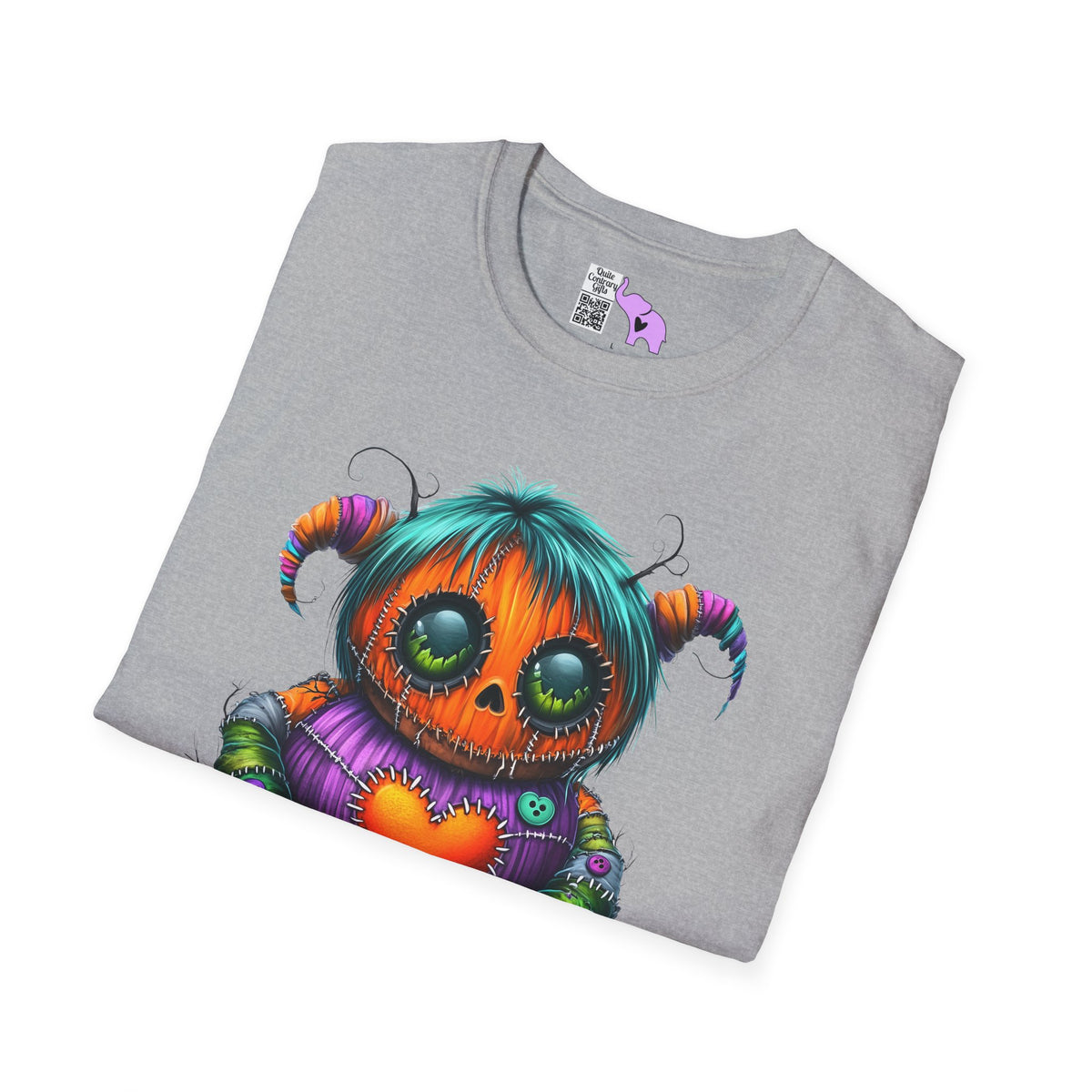 Patchwork Pumpkin Heart Adult T-shirt