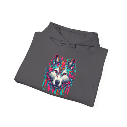 Colorful Wolf Heavy Blend™ Hooded Sweatshirt