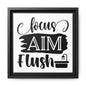 Focus Aim Flush 2 Framed Canvas Bathroom Art