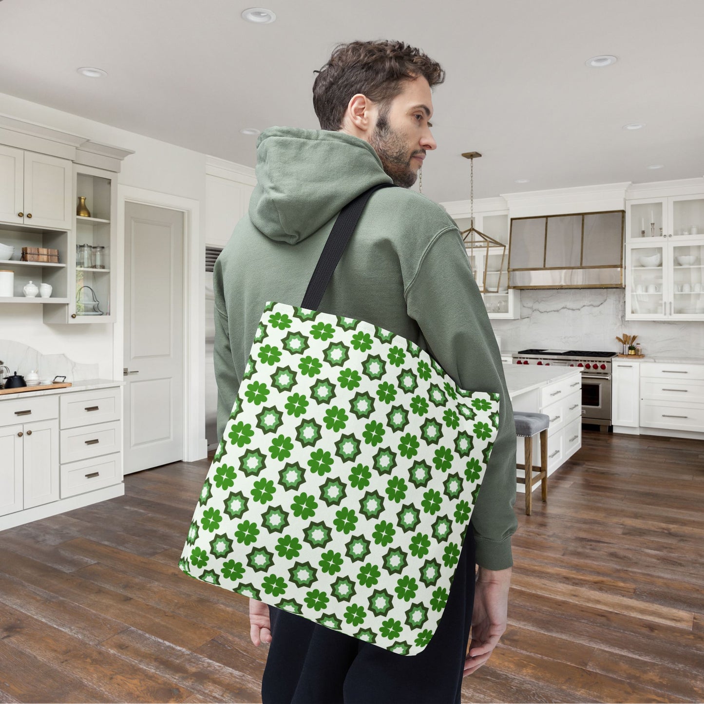 Emerald Star Garden Canvas Tote Bag