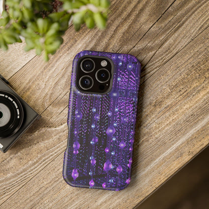 Purple Raindrops MagSafe® Compatible Tough Case for iPhone